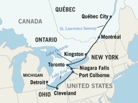 st lawrence seaway cruise map